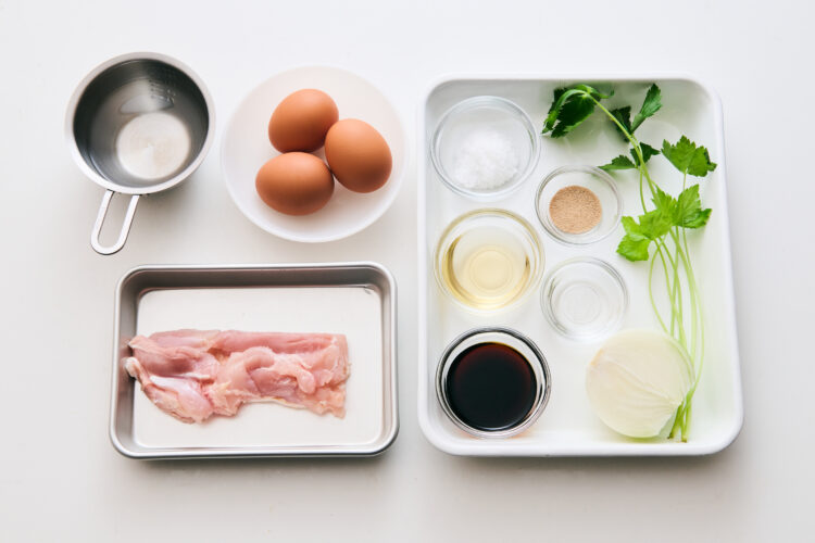 親子丼の材料一覧